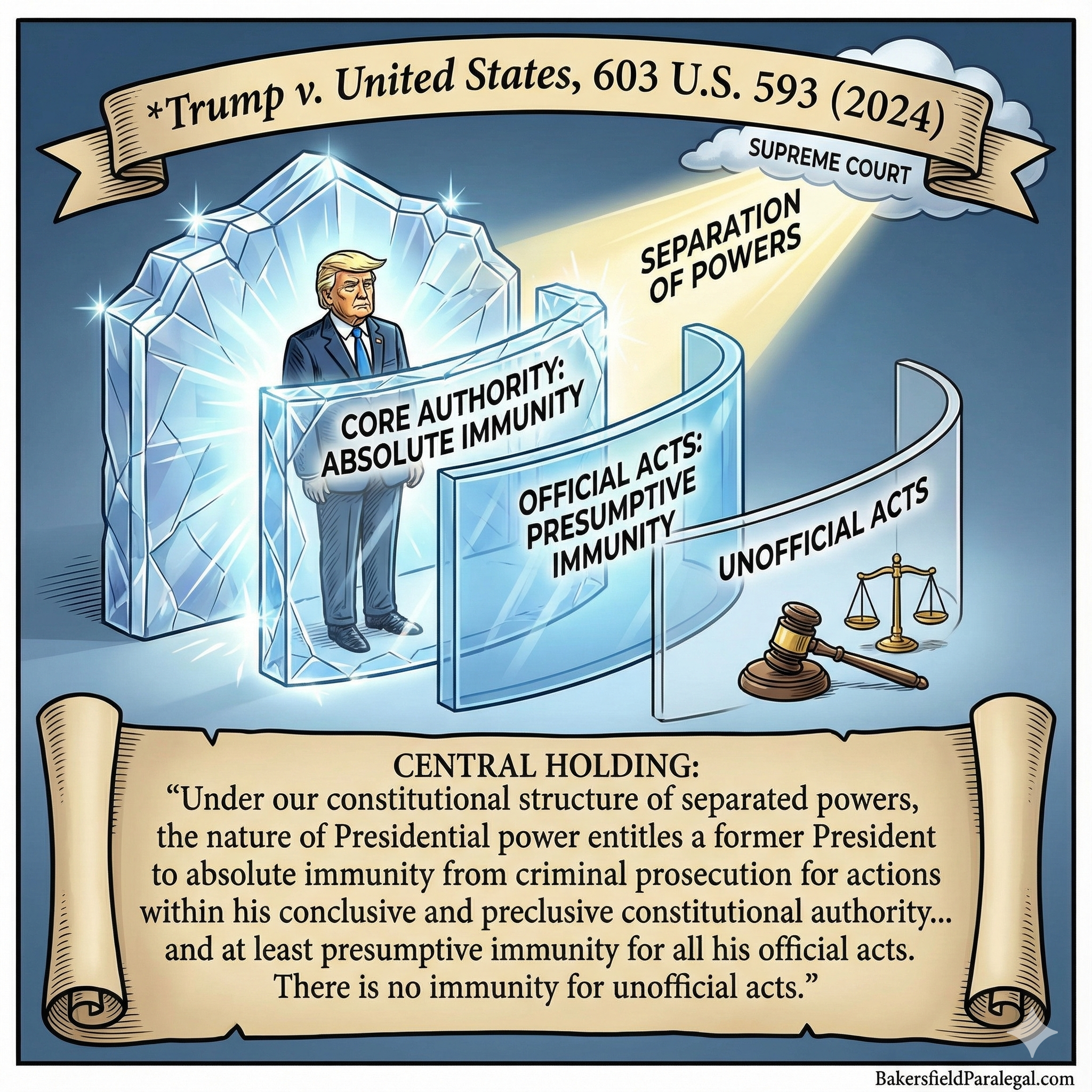 Trump v United States 2024 Supreme Court presidential immunity separation of powers case