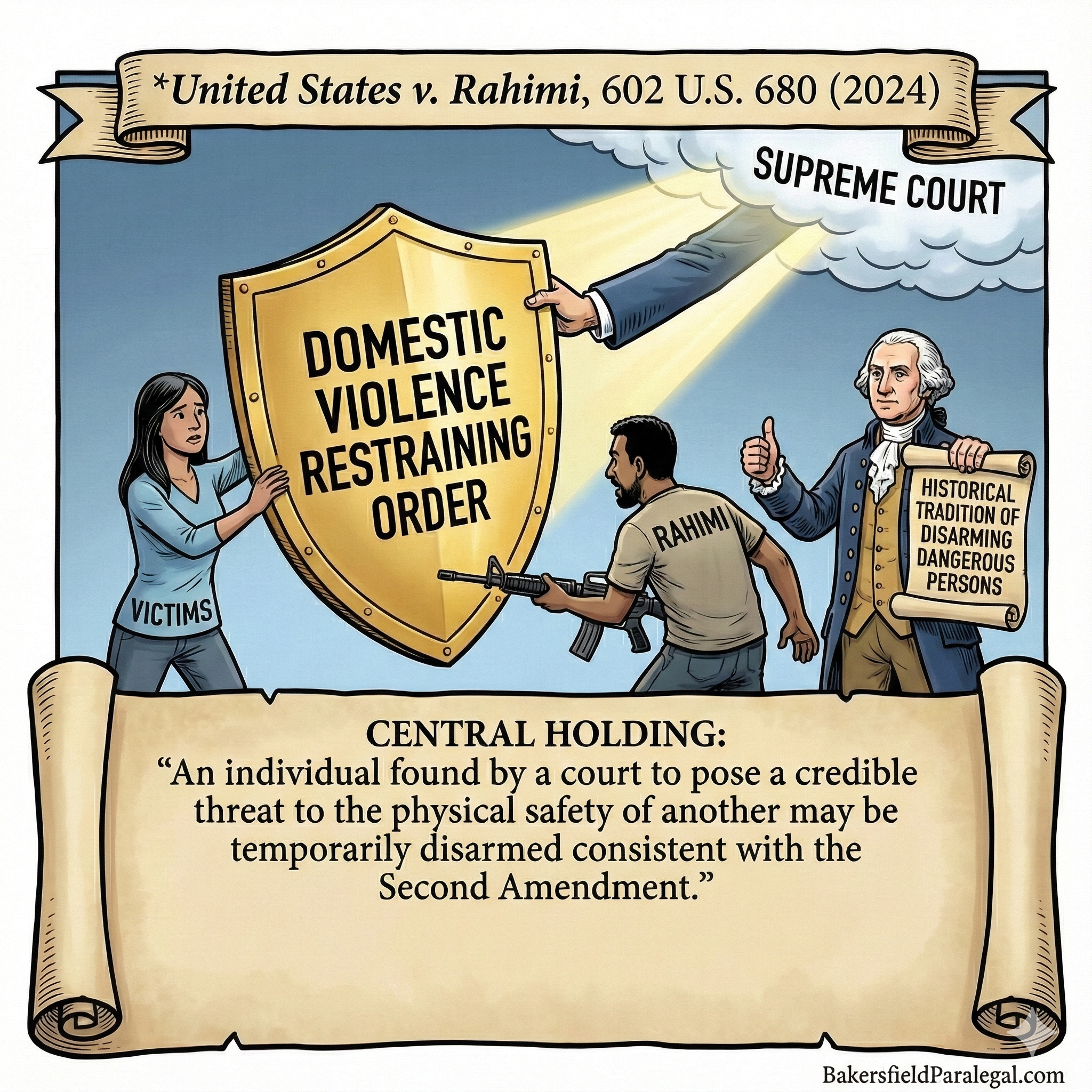 United States v Rahimi 2024 Supreme Court case domestic violence restraining order gun restriction Second Amendment